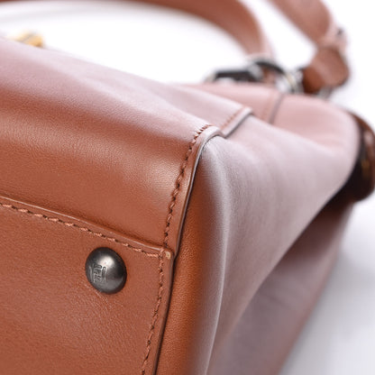 Fendi Vitello Suede Medium Peekaboo Iconic Satchel Cuoio Rame Moro 17 of 17