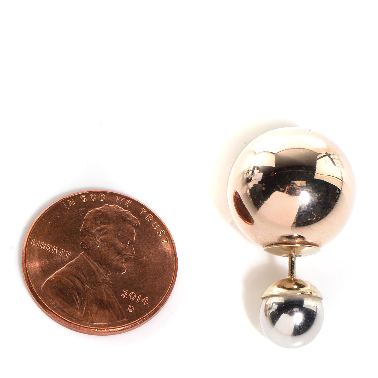 Mise En Dior Tribal Earrings Rose Gold Silver