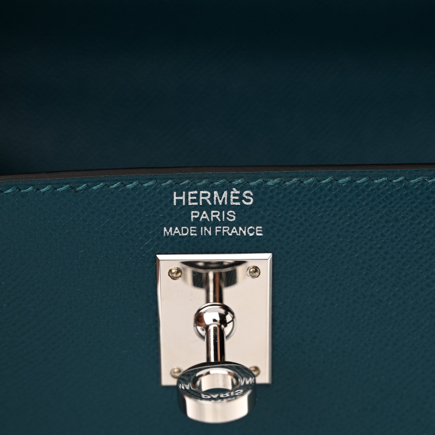 Madame Calfskin Verso Kelly Sellier 25 Vert Bosphore Sienne
