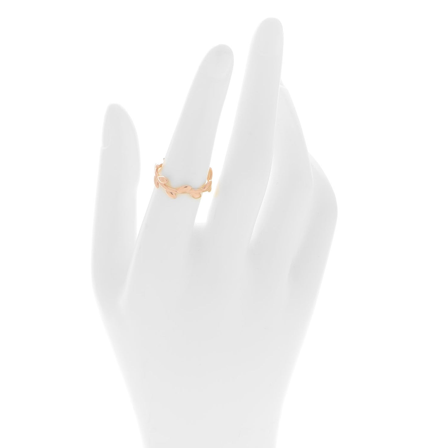 18K Rose Gold Narrow Paloma Picasso Olive Leaf Band Ring 54 7