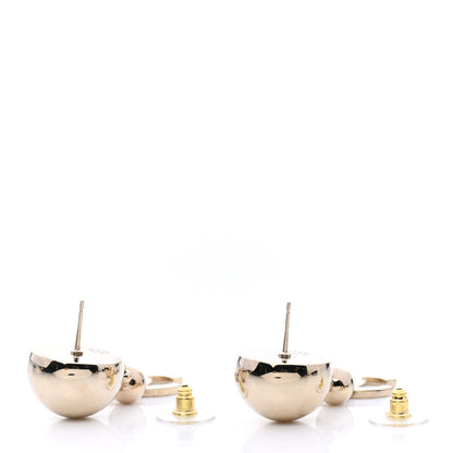 Chanel Metal CC Drop Earrings Gold 3 of 5