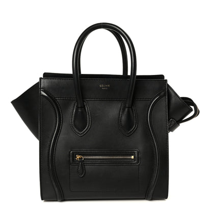 Celine Smooth Calfskin Mini Luggage Black 1 of 11