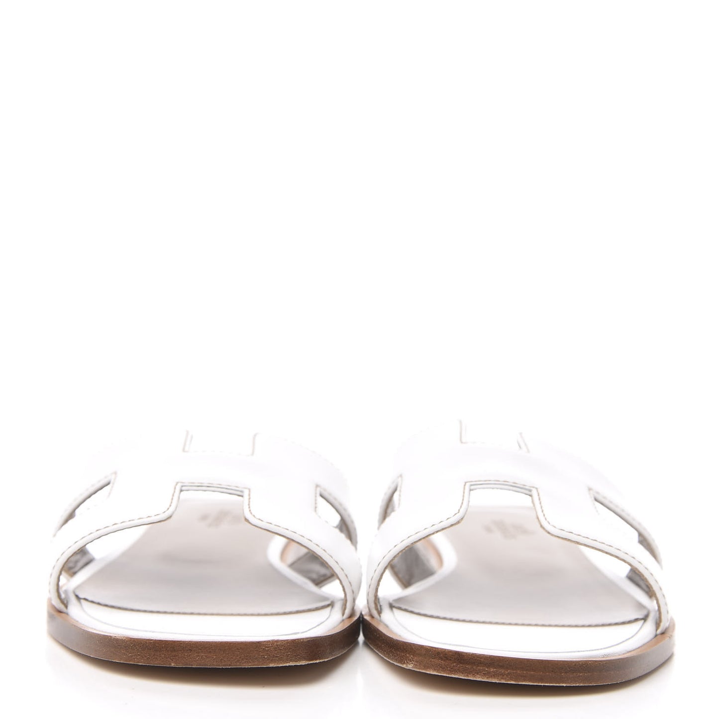 Box Calfskin Oran Sandals 37 White