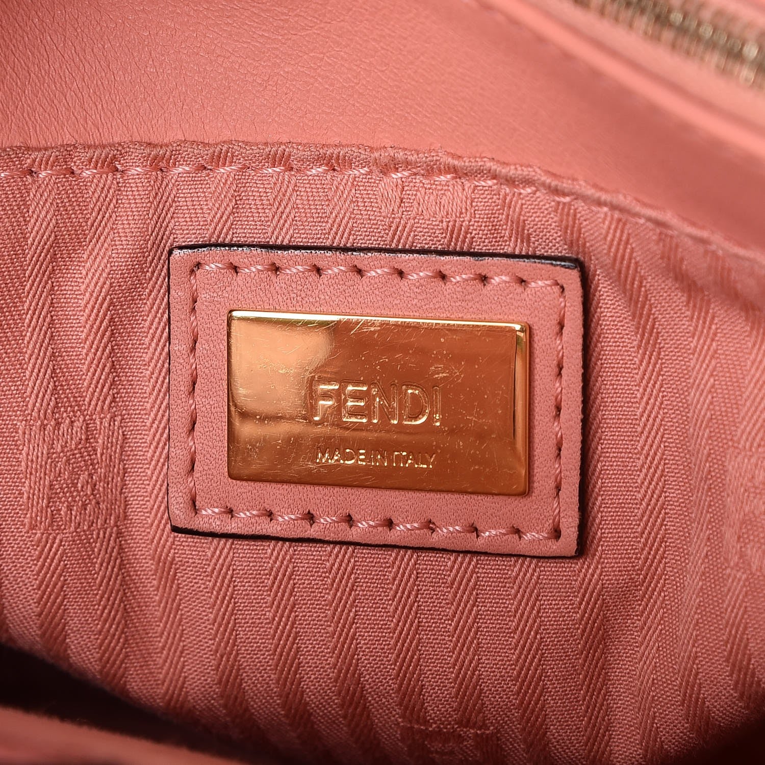 Fendi Vitello Elite Petite 2Jours Tote Pesca 6 of 8