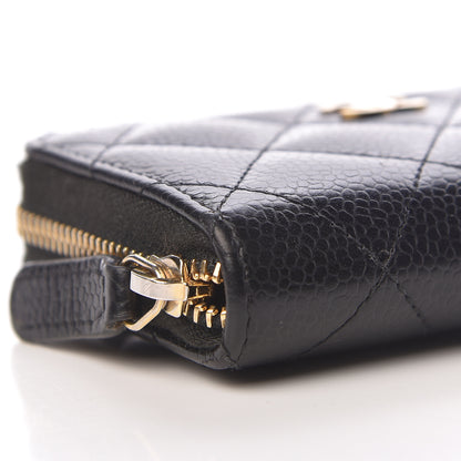 Chanel Caviar Quilted Zip Coin Purse Black 8 of 11