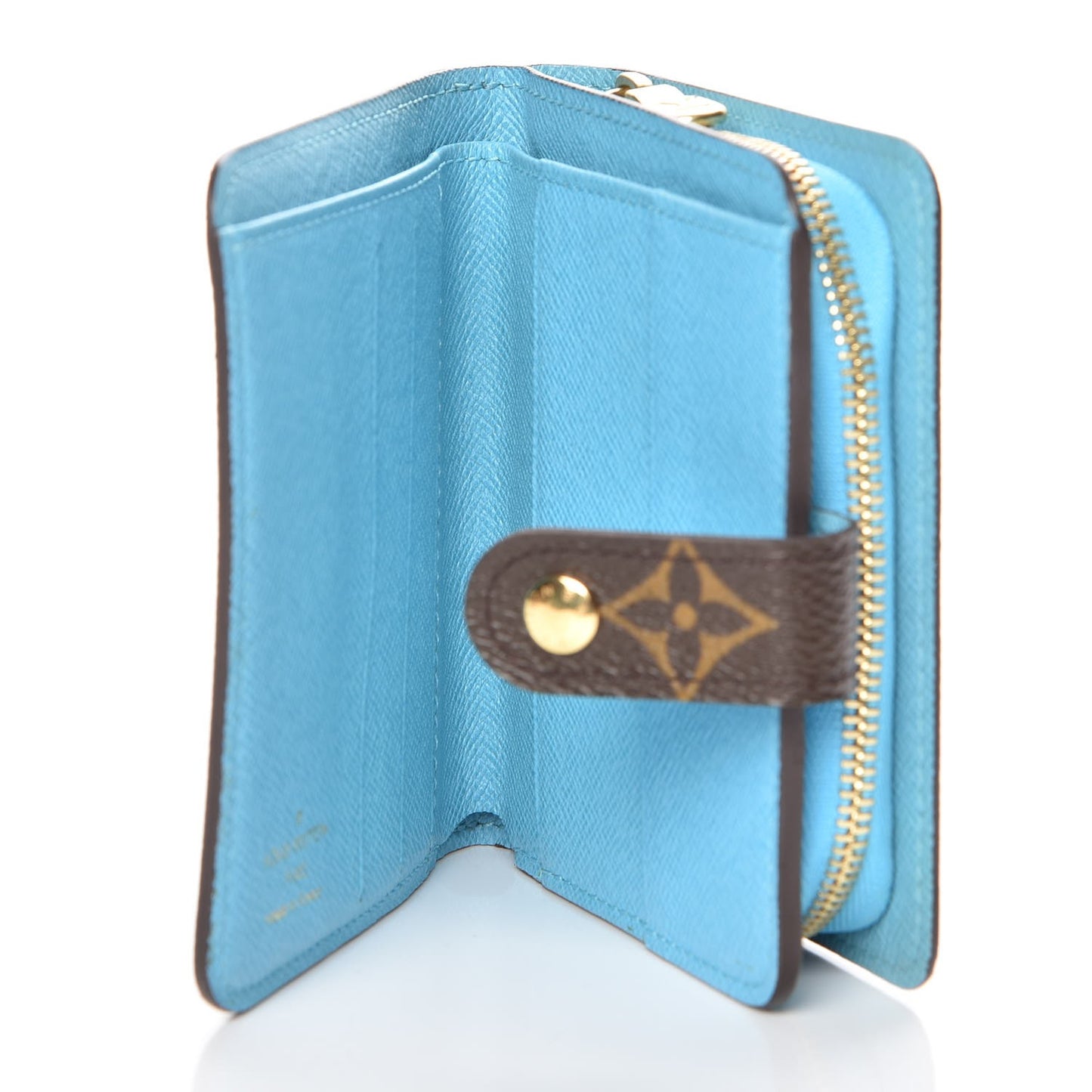 Monogram Groom Compact Zip Wallet Blue