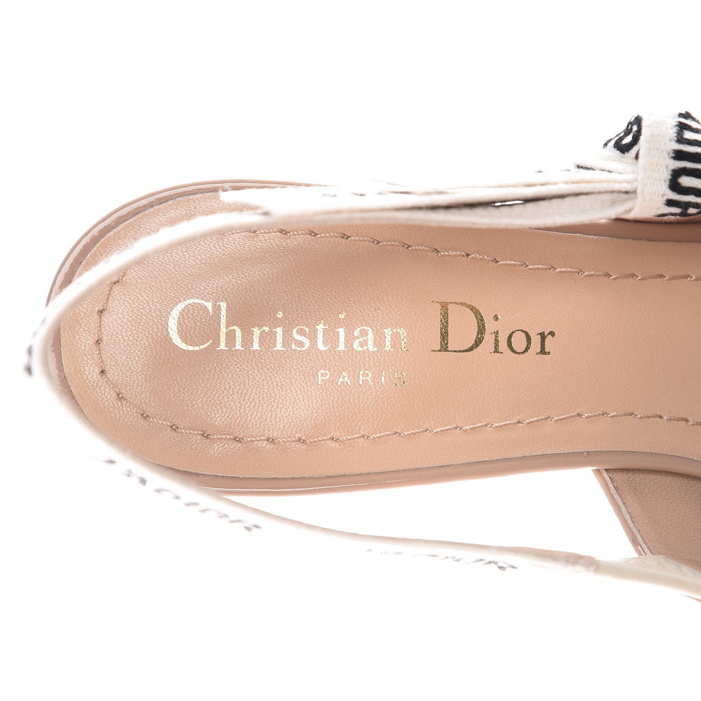 Patent Ribbon J'Adior Slingback 65mm Pumps 36 Nude