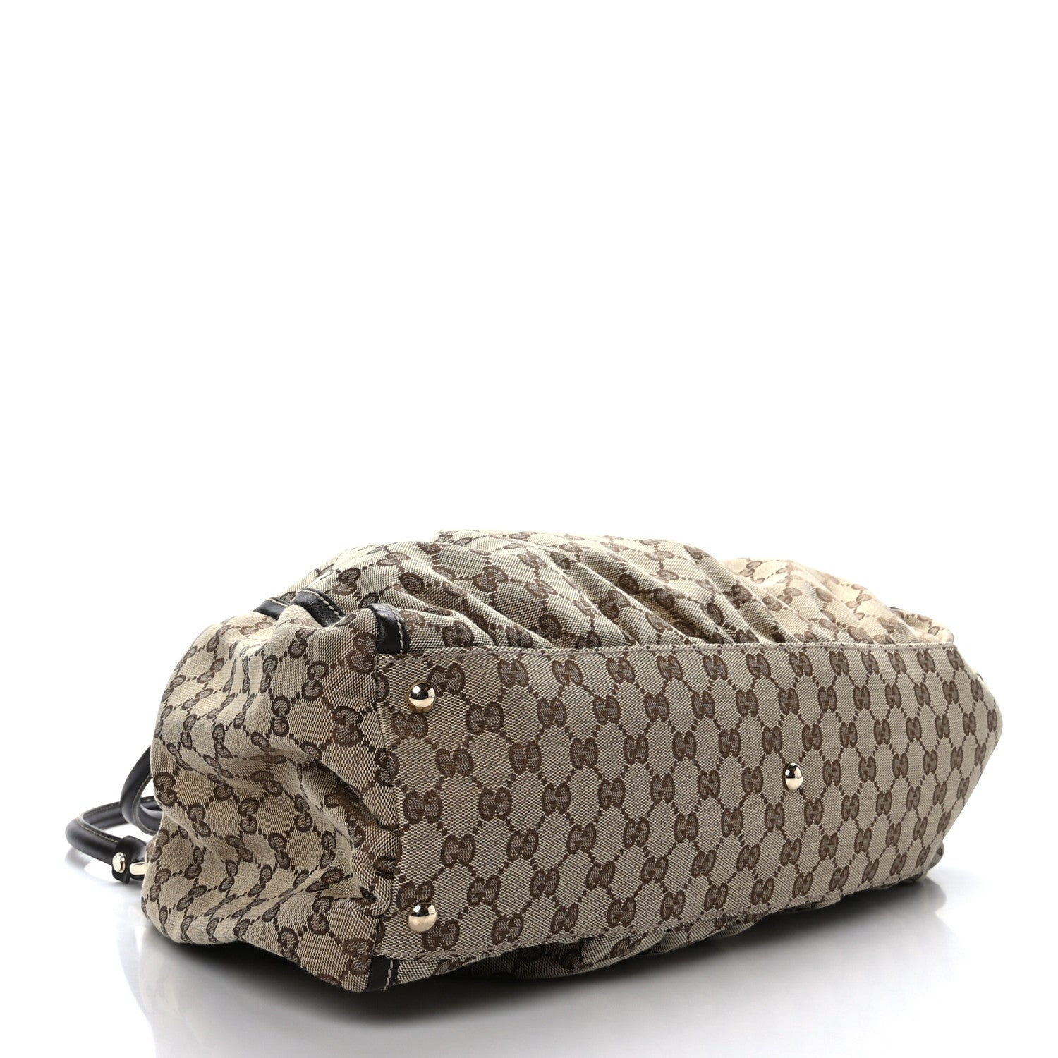 Gucci Monogram Large D Gold Hobo Dark Brown 4 of 9