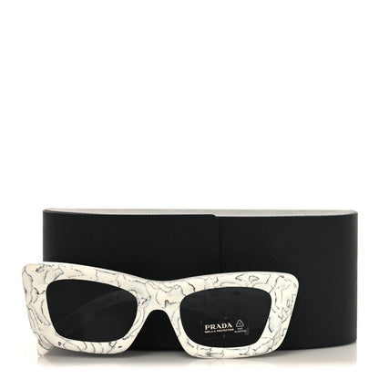 Prada Acetate Symbole Sunglasses SPR 13Z White Marble 7 of 7