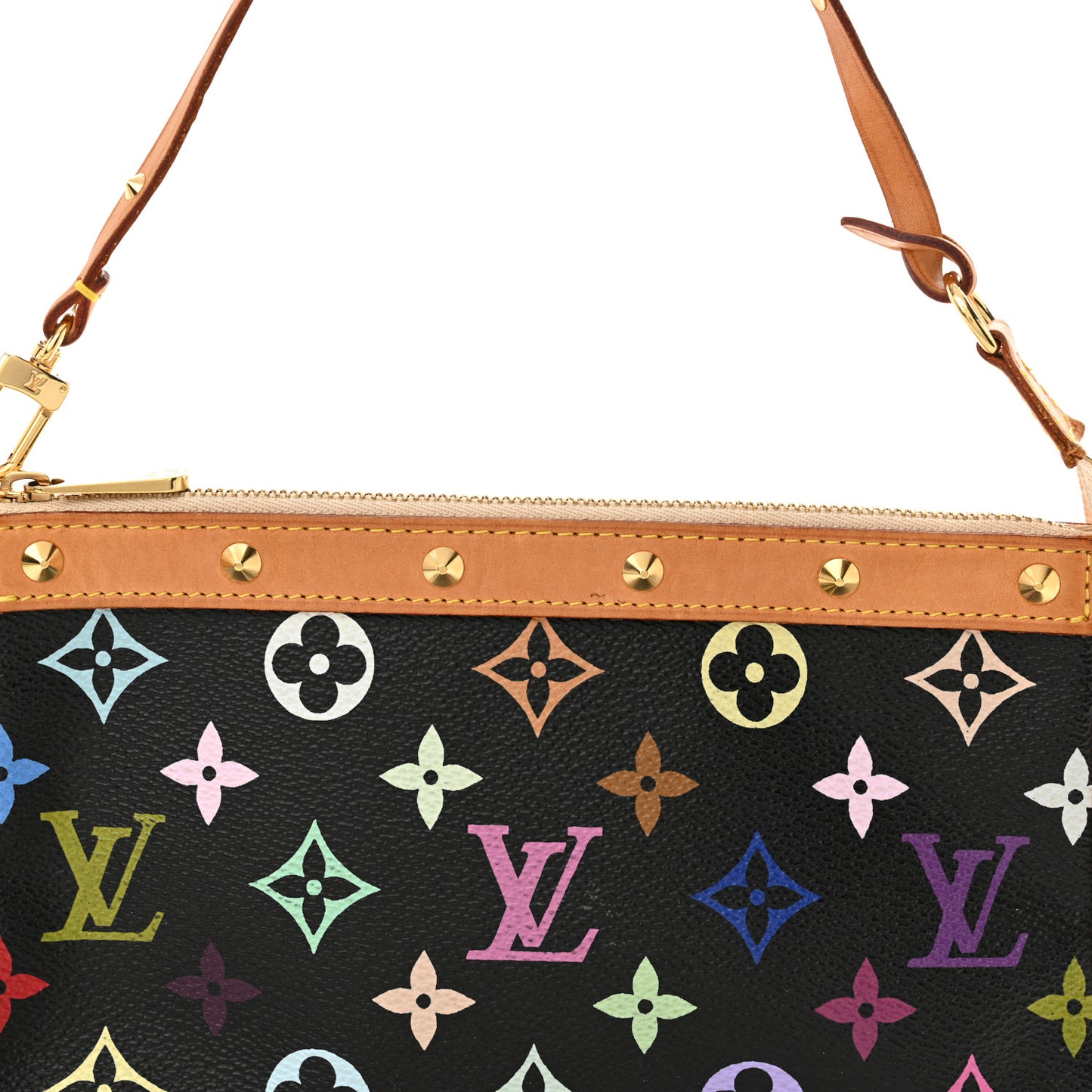 Monogram Multicolor Pochette Accessories Black