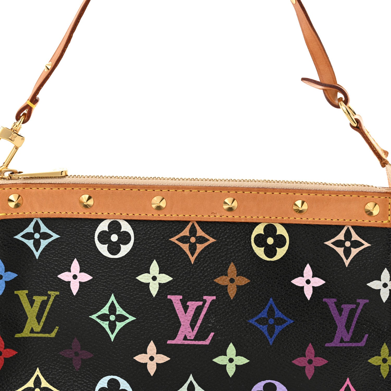 Louis Vuitton Monogram Multicolor Pochette Accessories Black 9 of 11