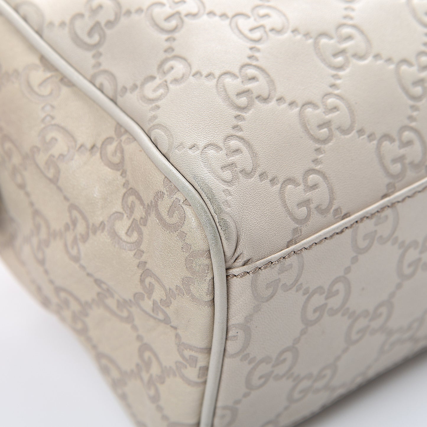 Guccissima Small Boston White