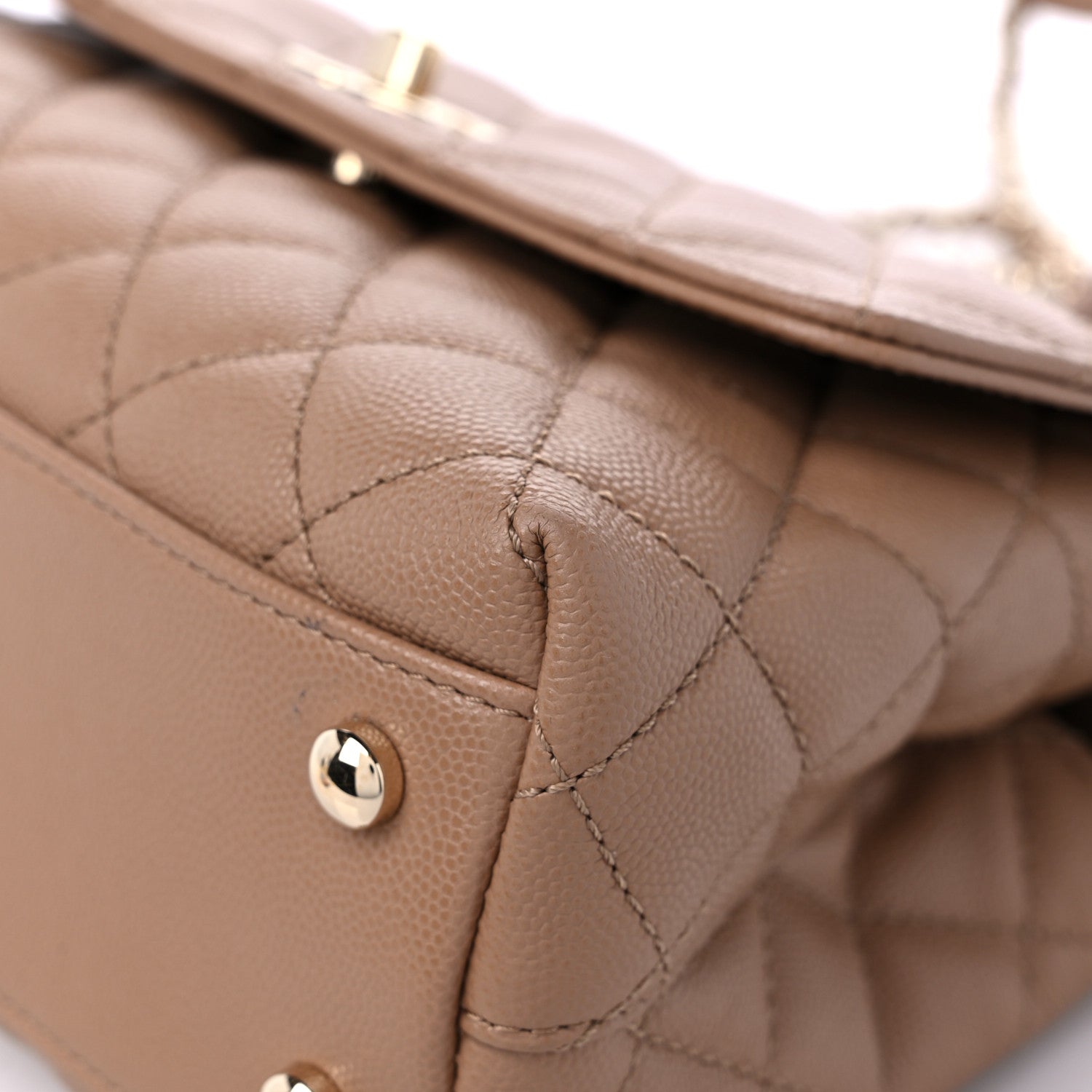 Chanel Caviar Quilted Mini Coco Handle Flap Brown 9 of 12