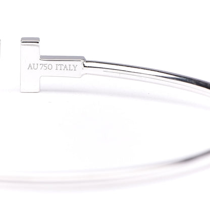 Tiffany 18K White Gold Narrow T Wire Bracelet 5 of 5