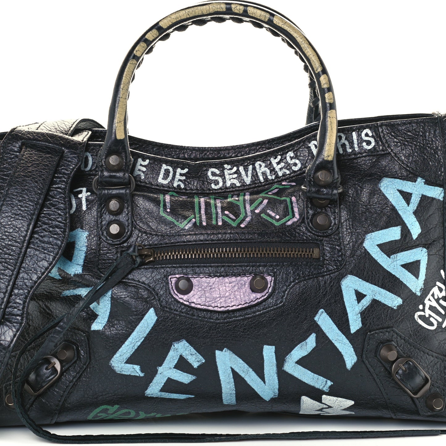 Agneau Graffiti All Over Classic Hardware S City Black Multicolor