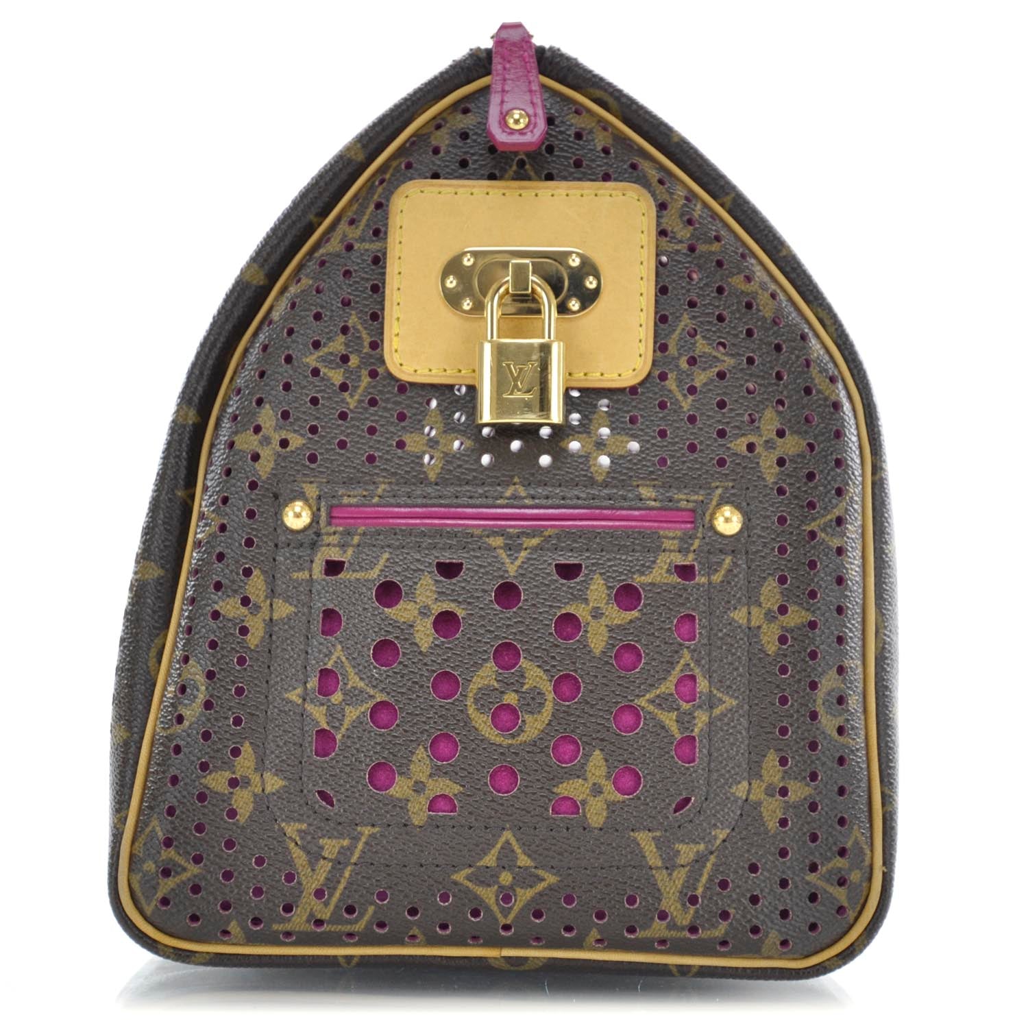 Louis Vuitton Monogram Perforated Speedy 30 Fuchsia 4 of 9