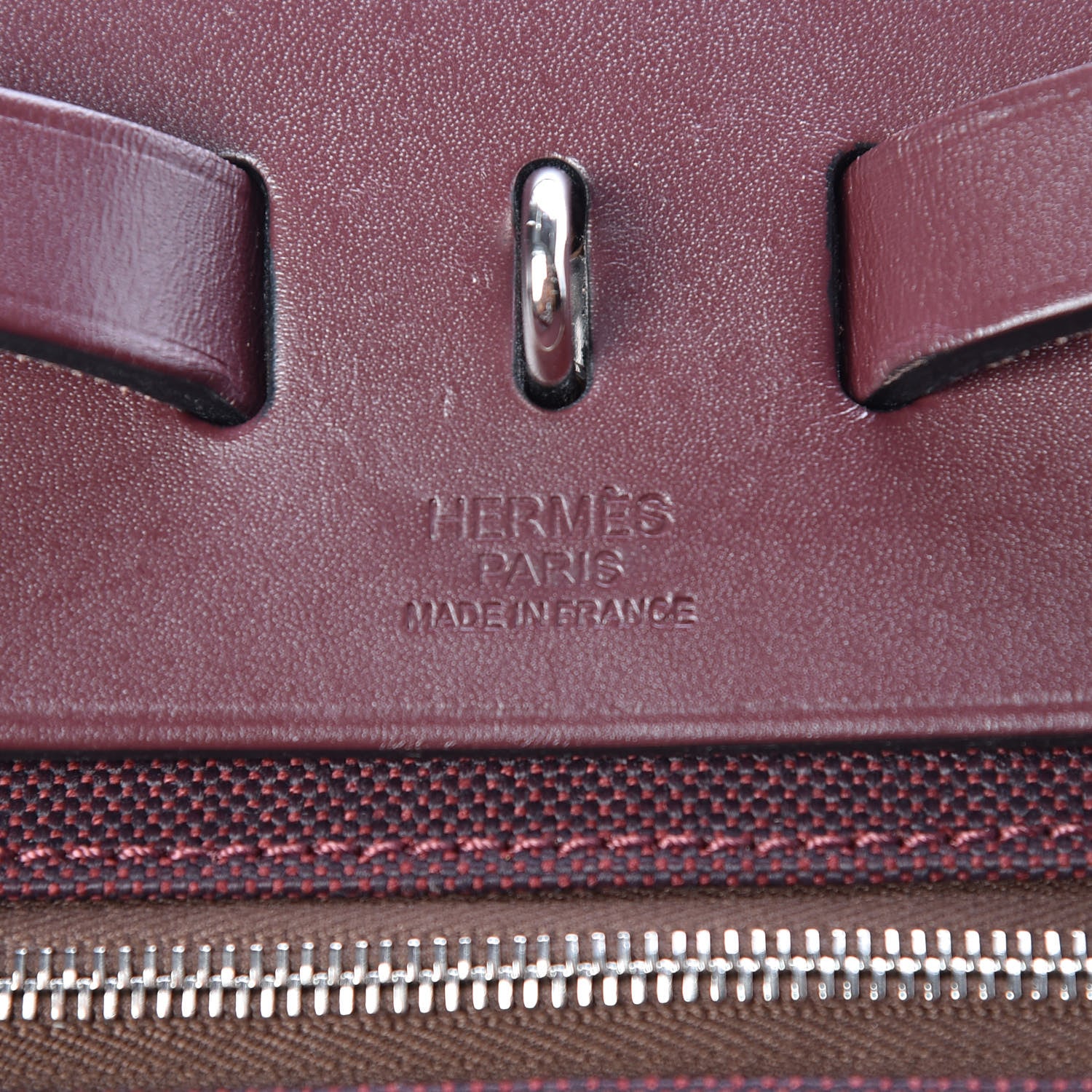 Hermes Vache Hunter Toile Officier Herbag Zip 31 PM Prune 11 of 13