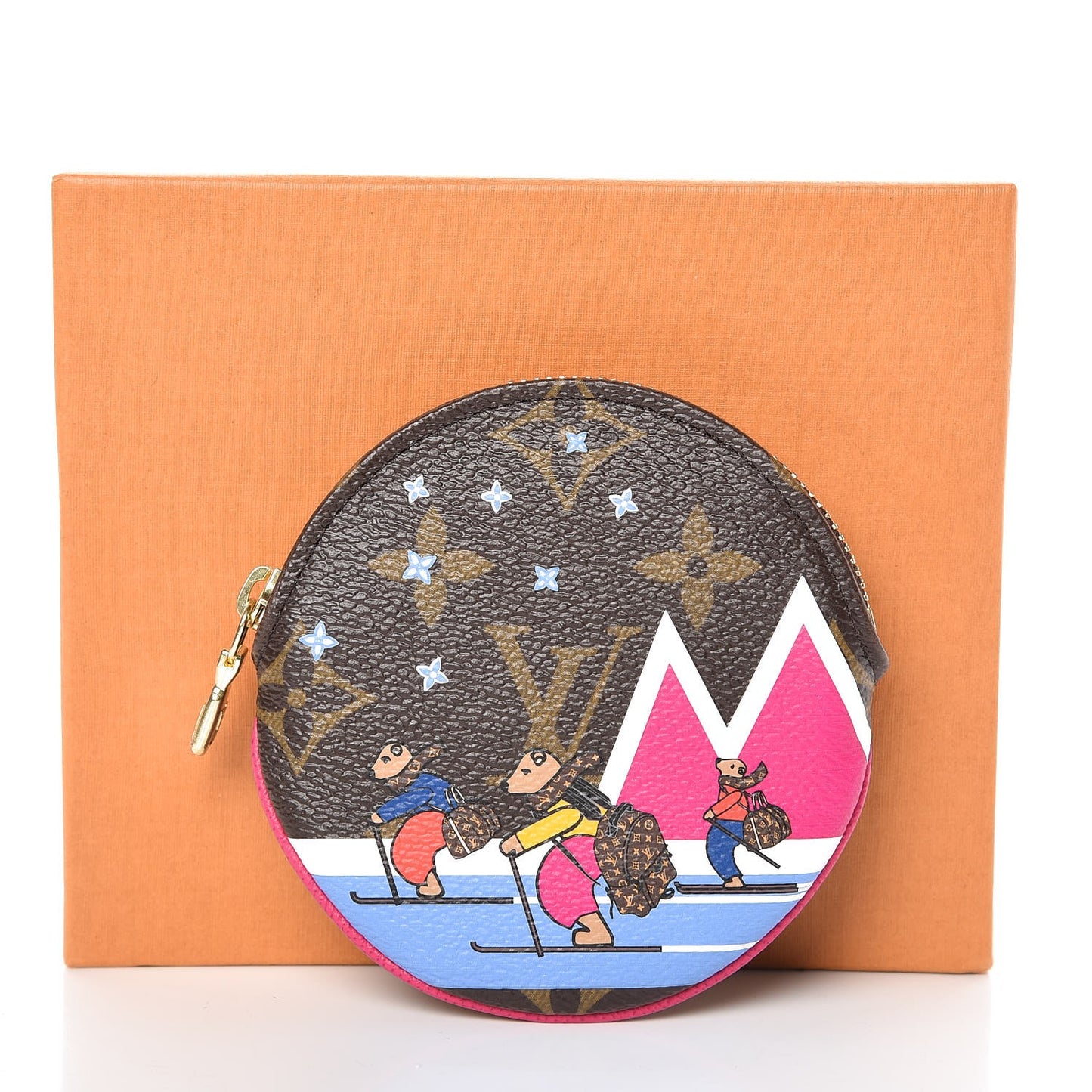 Monogram 2018 Christmas Animation Round Coin Purse