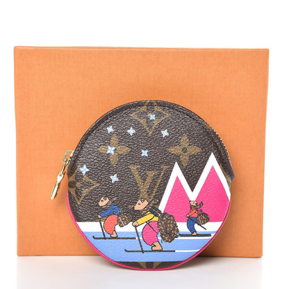 Louis Vuitton Monogram 2018 Christmas Animation Round Coin Purse 8 of 8
