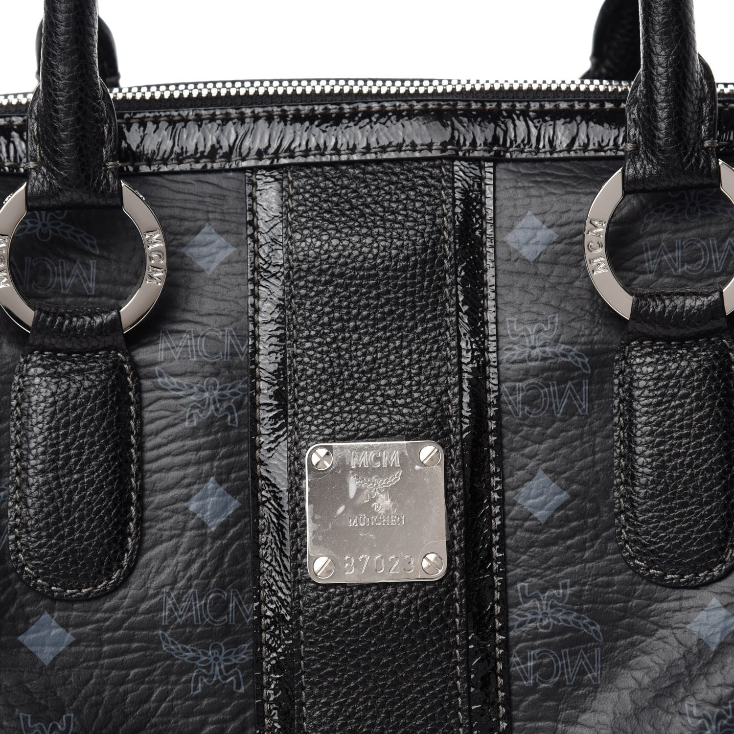 MCM Visetos Small Boston Bag Black 12 of 12