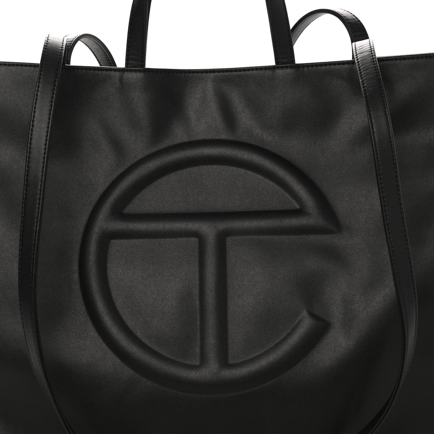 Vegan Leather Large Shopping Bag Black