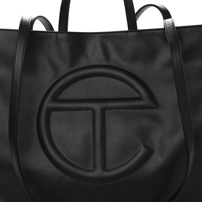 Telfar Vegan Leather Large Shopping Bag Black 15 of 19