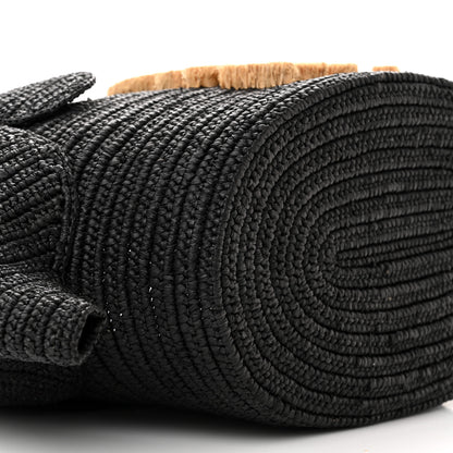 Loewe Raffia Medium Elephant Basket Tote Bag Black 9 of 14