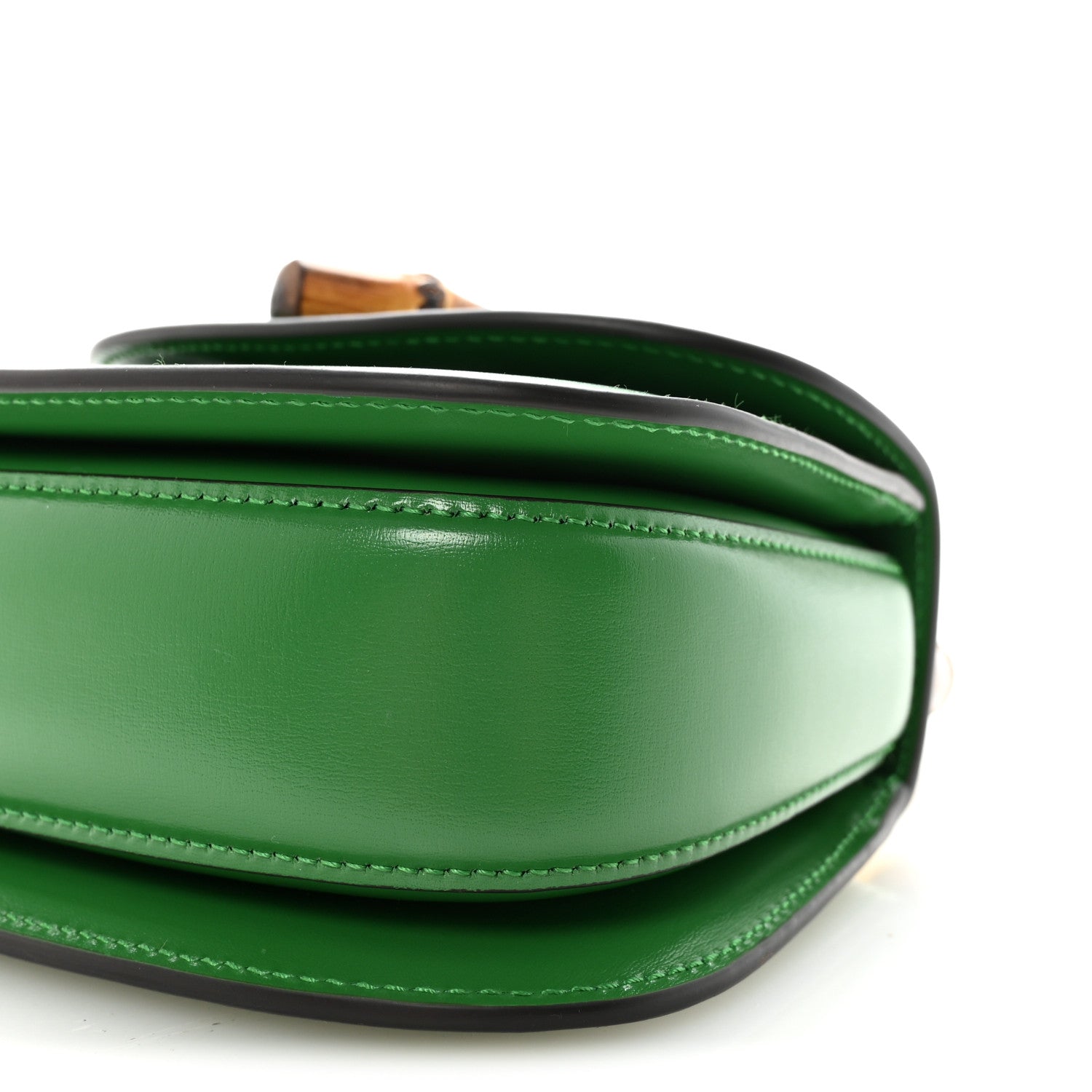 Gucci Boarded Dyana Lux Calfskin Web Small Bamboo 1947 Top Handle Bag Spring Green 9 of 9