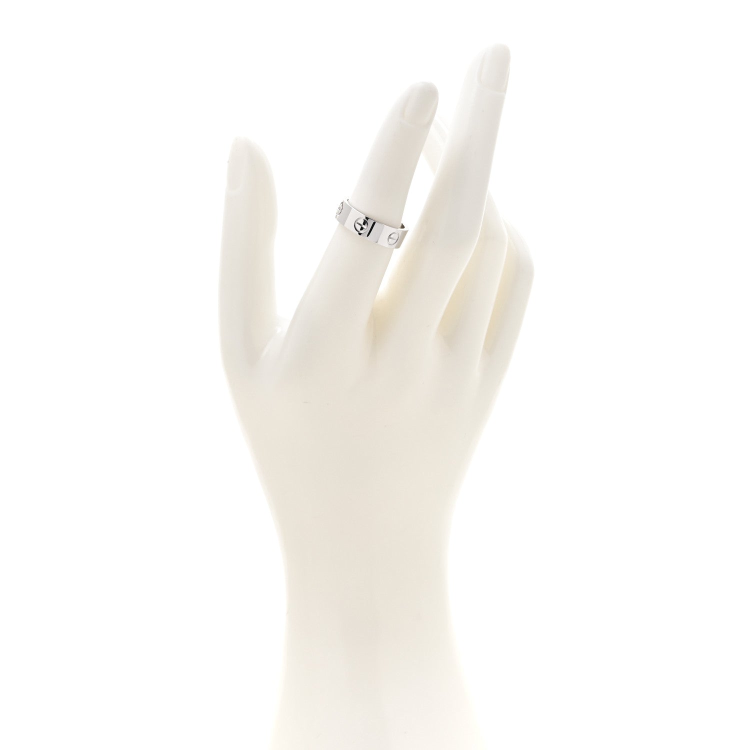 Cartier 18K White Gold 5.5mm LOVE Ring 52 6 2 of 5