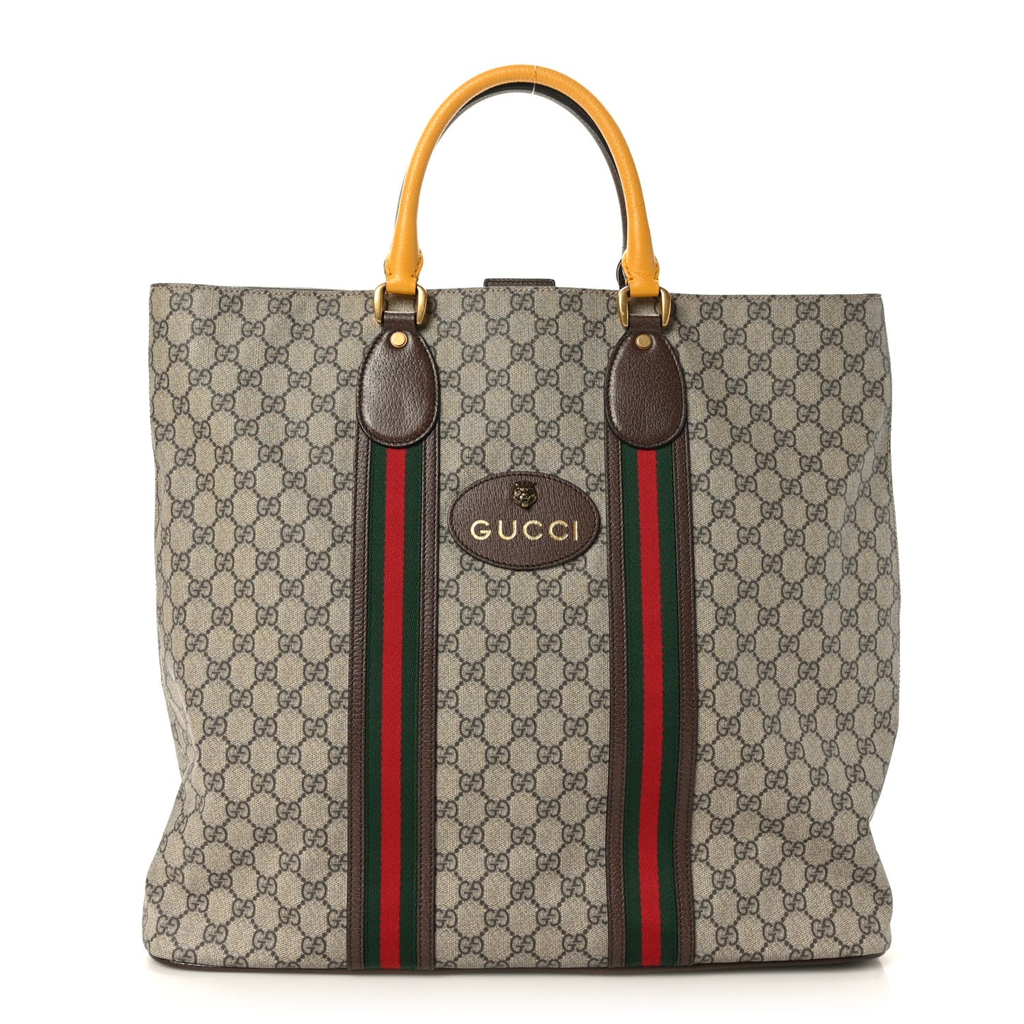 GG Supreme Monogram Web Neo Vintage Tote Beige New Acero Crop