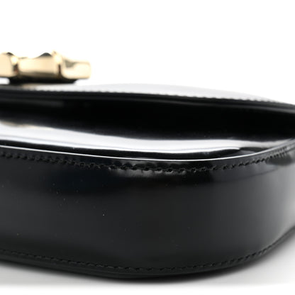 Gucci Shiny Calfskin Small Bamboo Night Bag Black 10 of 10