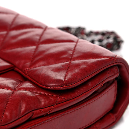 Chanel Lambskin Quilted Mini Chanel 3 Flap Red 19 of 22