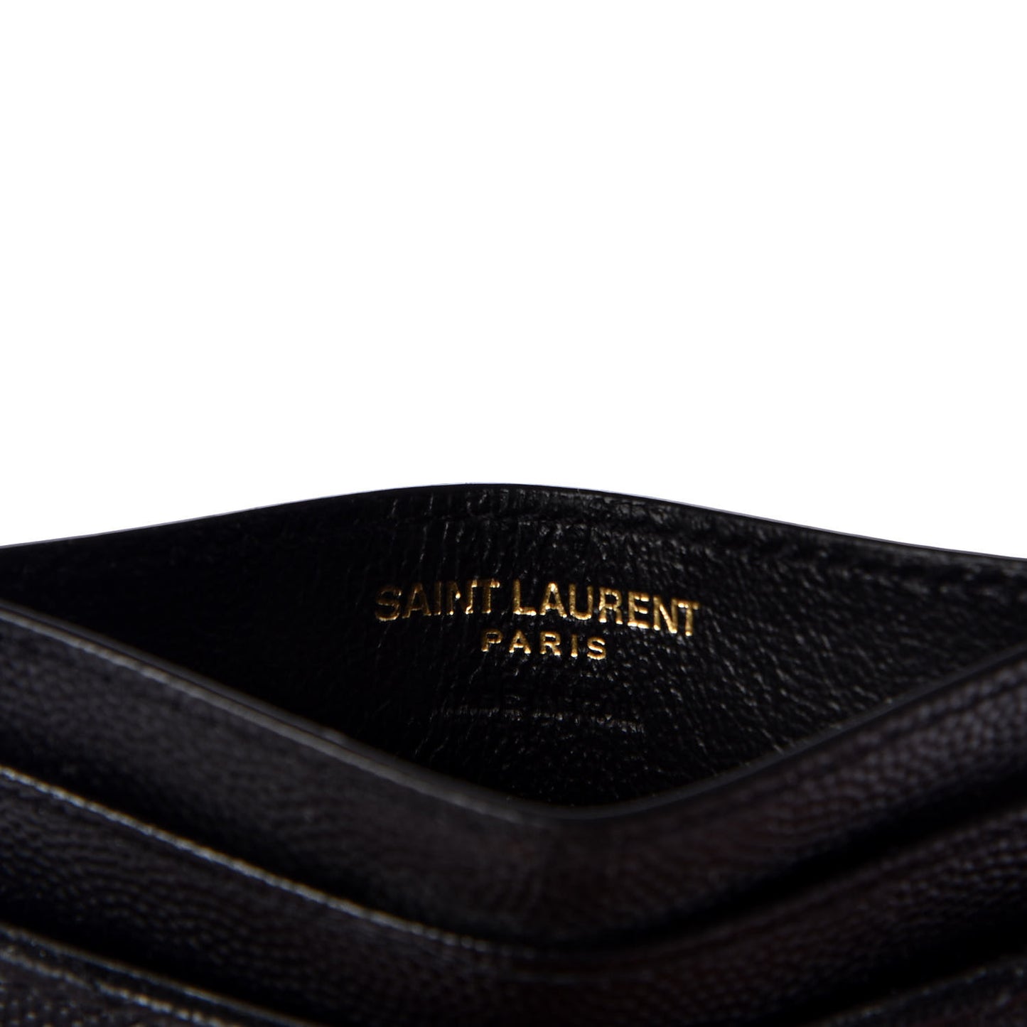 Grain De Poudre Matelasse Chevron Monogram Credit Card Case Black