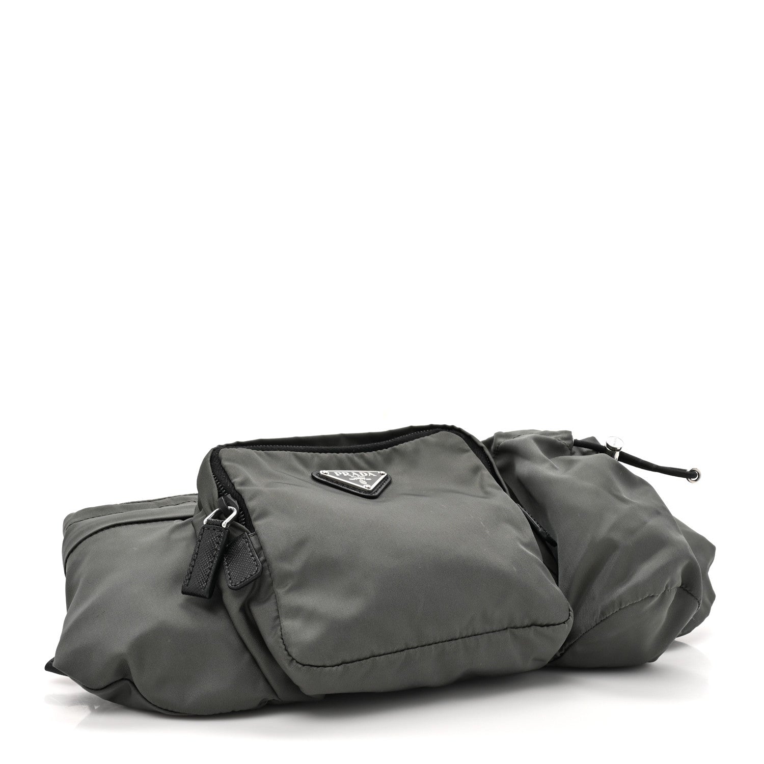 Prada Tessuto Nylon Multipocket Belt Bag Grey 4 of 10