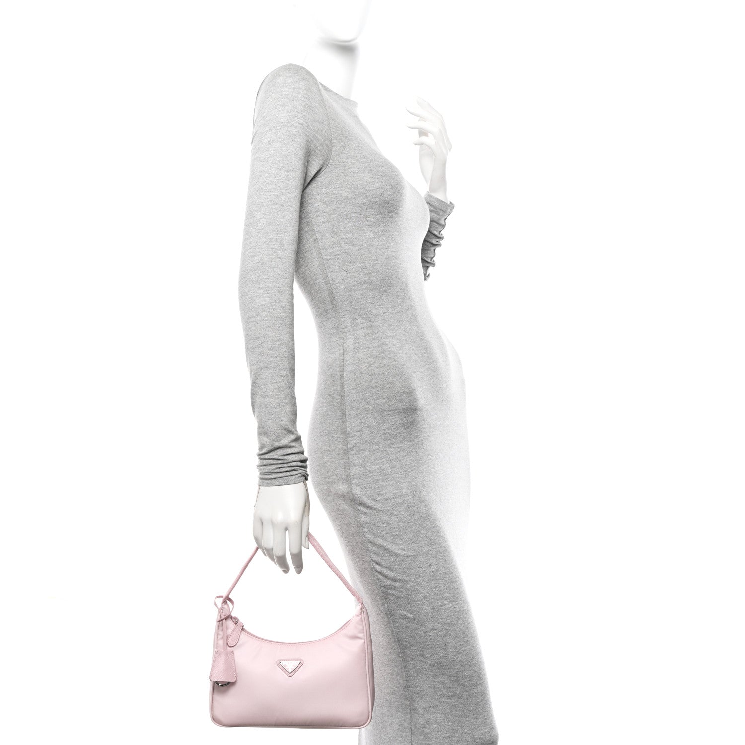 Prada Tessuto Nylon Saffiano Re-Edition 2000 Bag Alabastro 2 of 12
