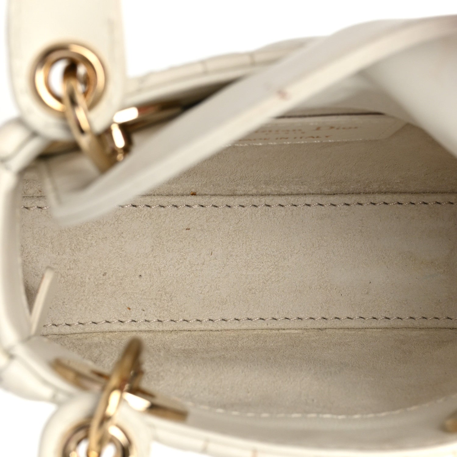 Christian Dior Lambskin Cannage Micro Lady Dior White 5 of 19