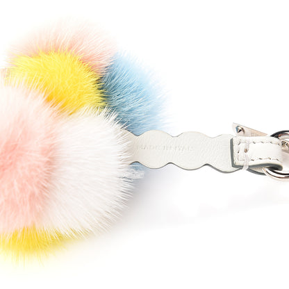 Fendi Mink Fur Calfskin Fun Fair Bag Charm Multicolor 3 of 3