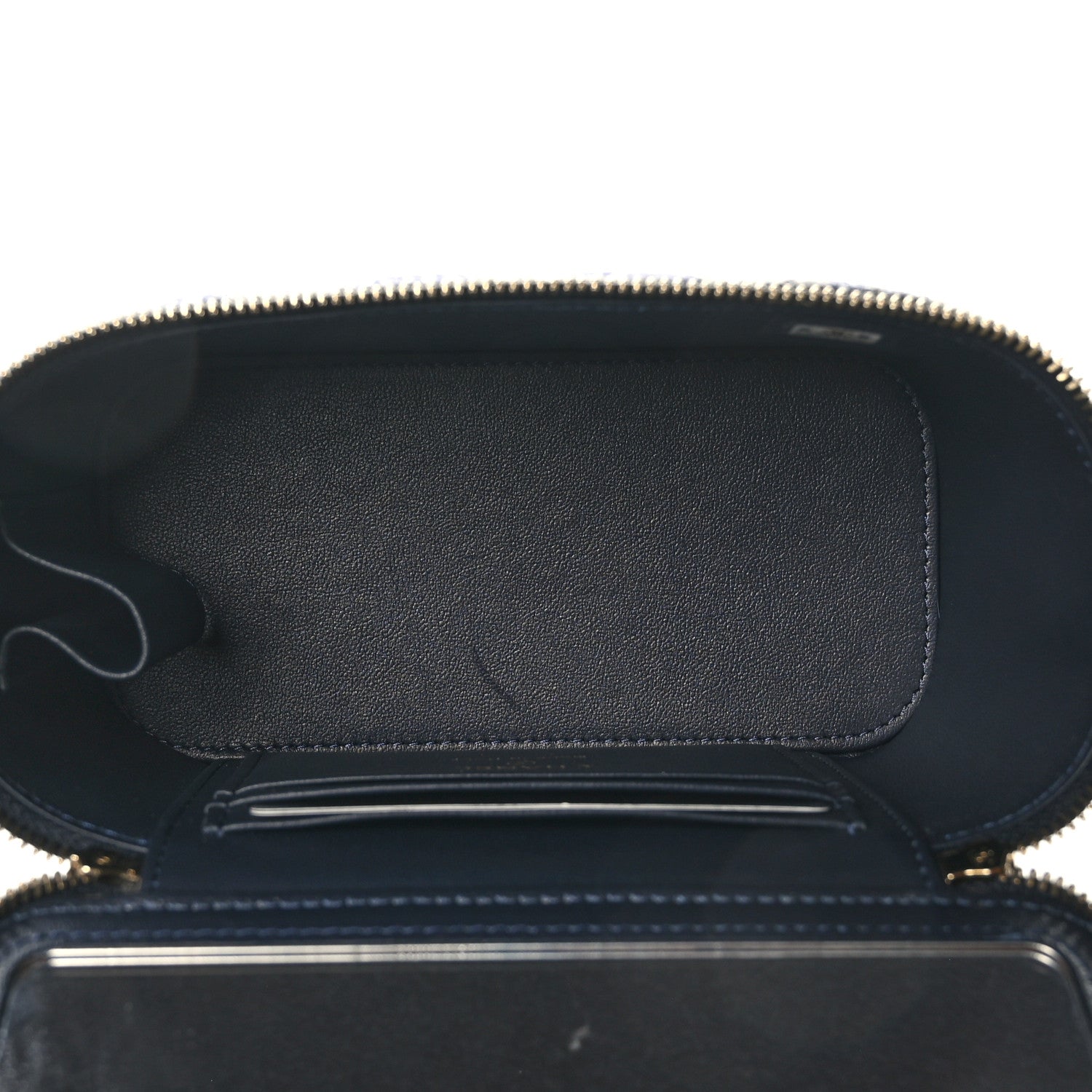 Chanel Wool Plaid Quilted Small Vanity Case With Chain Blue 5 of 10