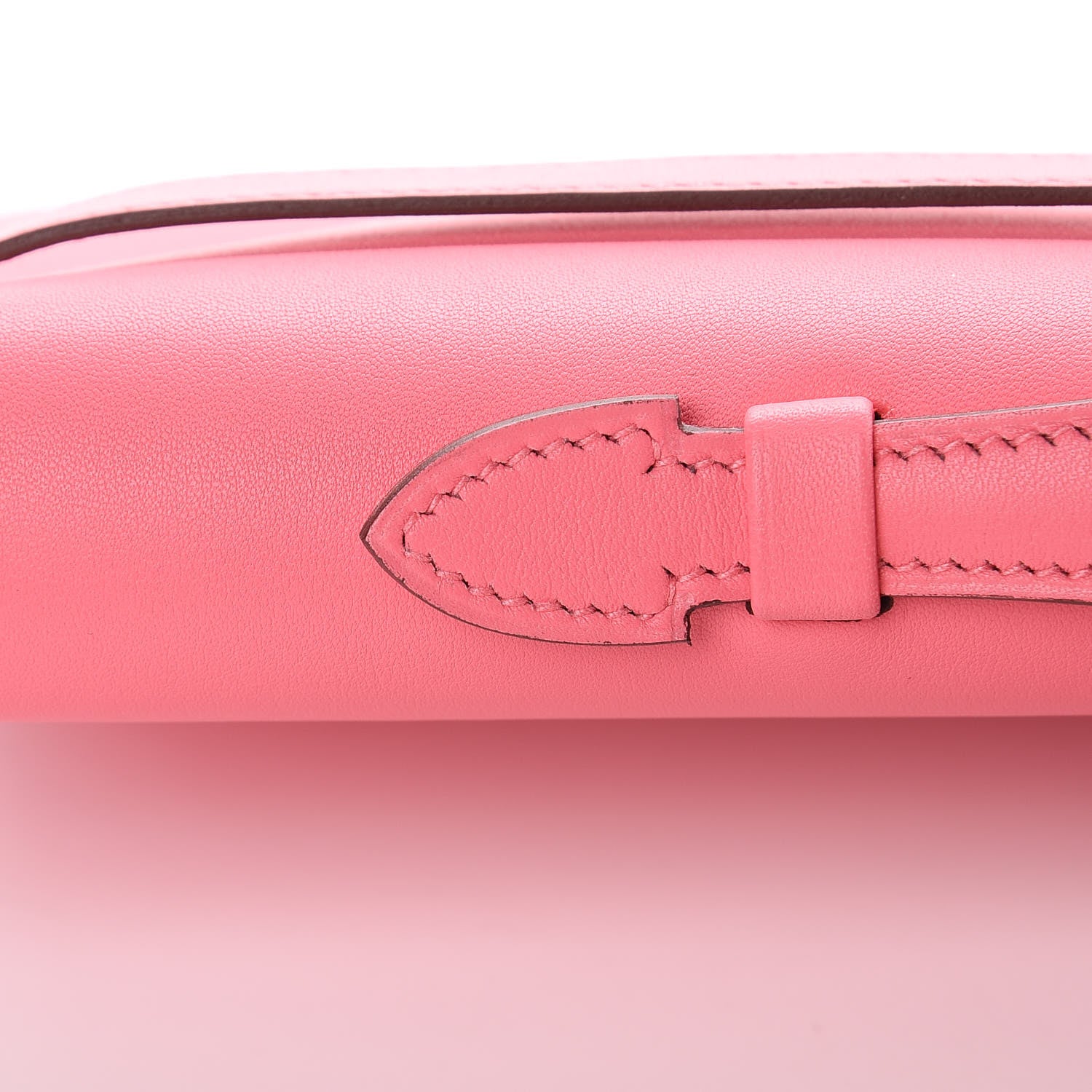 Hermes Swift Kelly Cut Clutch Pochette Rose Azalee 9 of 27