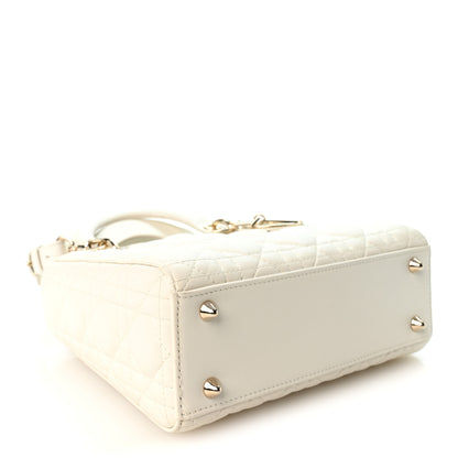 Christian Dior Lambskin Cannage Small My ABCDior Lady Dior White 4 of 10