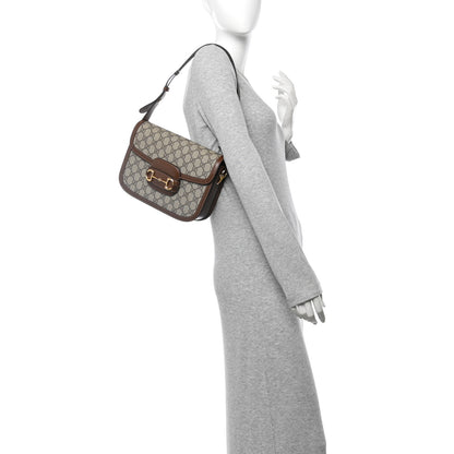 Gucci GG Supreme Monogram Horsebit 1955 Shoulder Bag Beige Brown Sugar 2 of 11