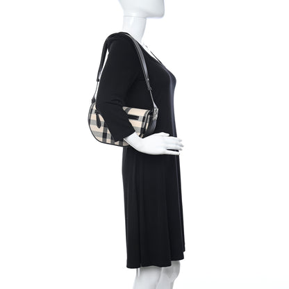 Burberry Canvas Calfskin Check Small Olympia Beige 2 of 10