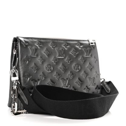 Louis Vuitton Lambskin Embossed Monogram Coussin PM Anthracite 3 of 11