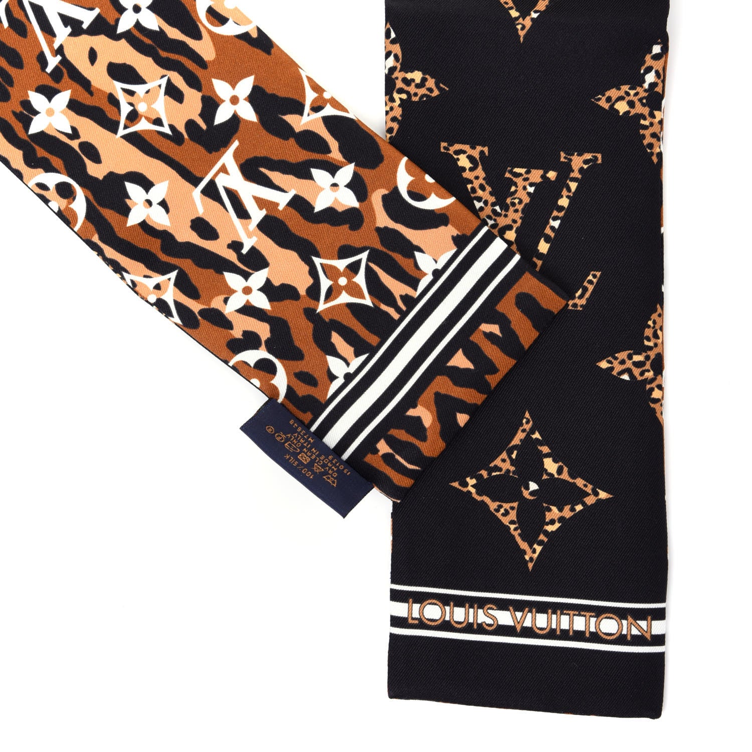 Louis Vuitton Silk Monogram Giant Jungle Bandeau Black 4 of 5