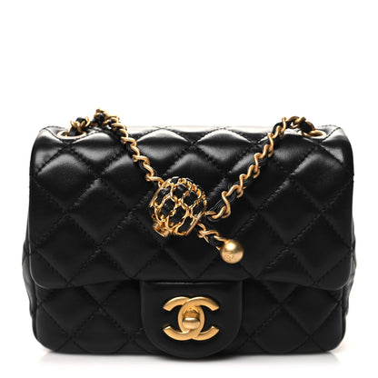Chanel Lambskin Quilted Mini Pearl Crush Flap Black 1 of 11