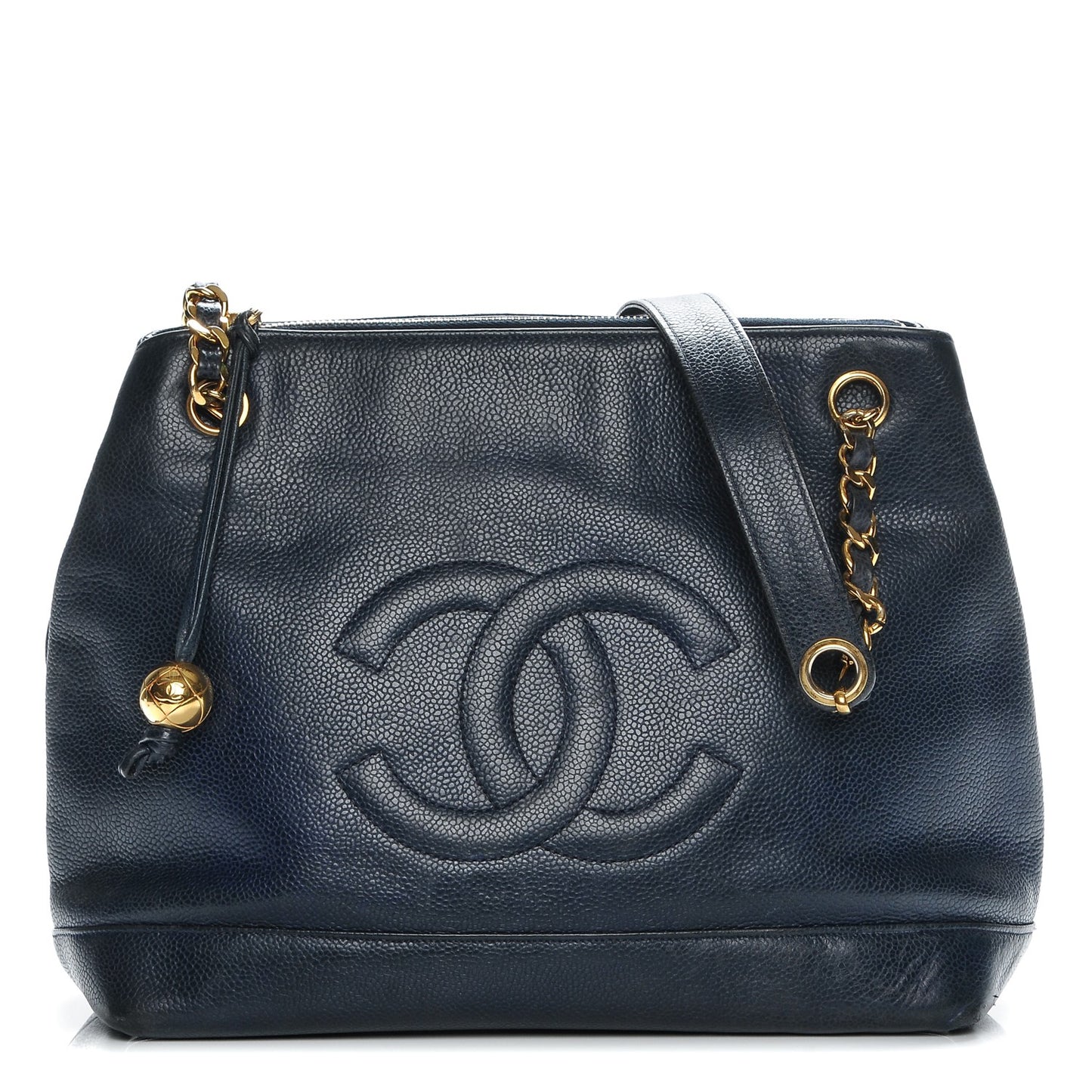 Caviar CC Shoulder Bag Navy