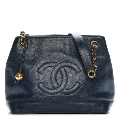 Chanel Caviar CC Shoulder Bag Navy 1 of 8