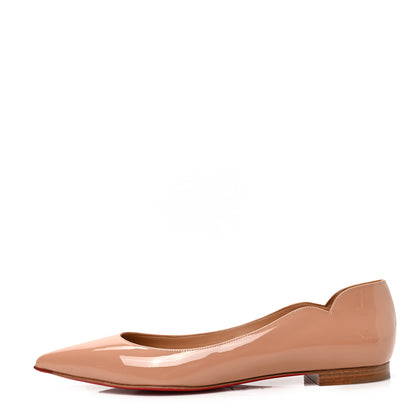 Christian Louboutin Patent Hot Chickita Flats 40 Nude 1 of 8