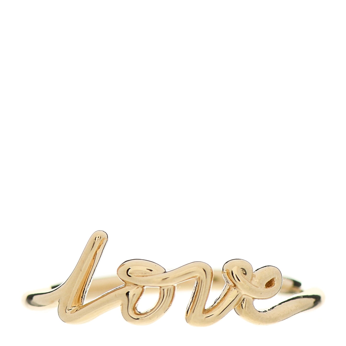 18K Yellow Gold Mini Paloma's Graffiti Love Ring 54 7