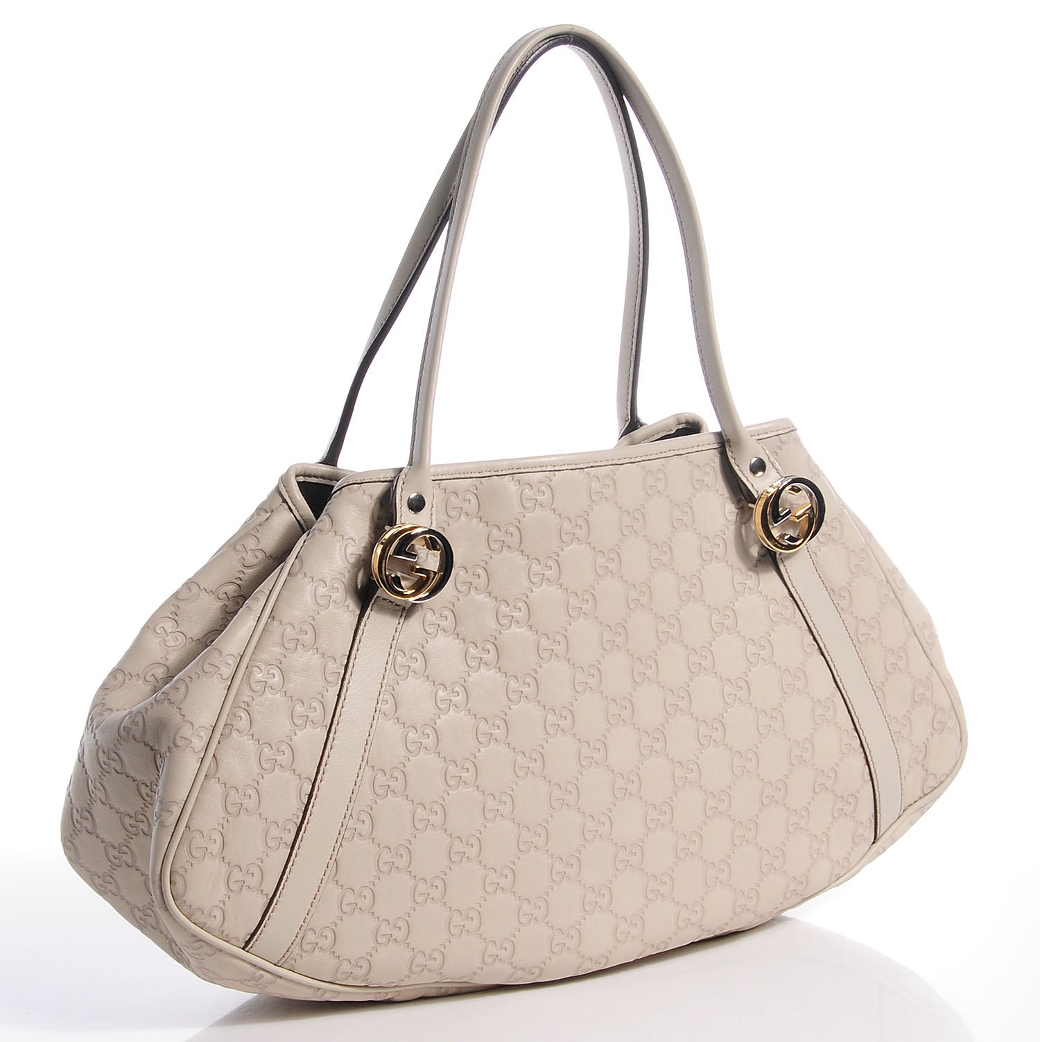 Gucci Guccissima Twins Medium Shoulder Bag Off White 3 of 7